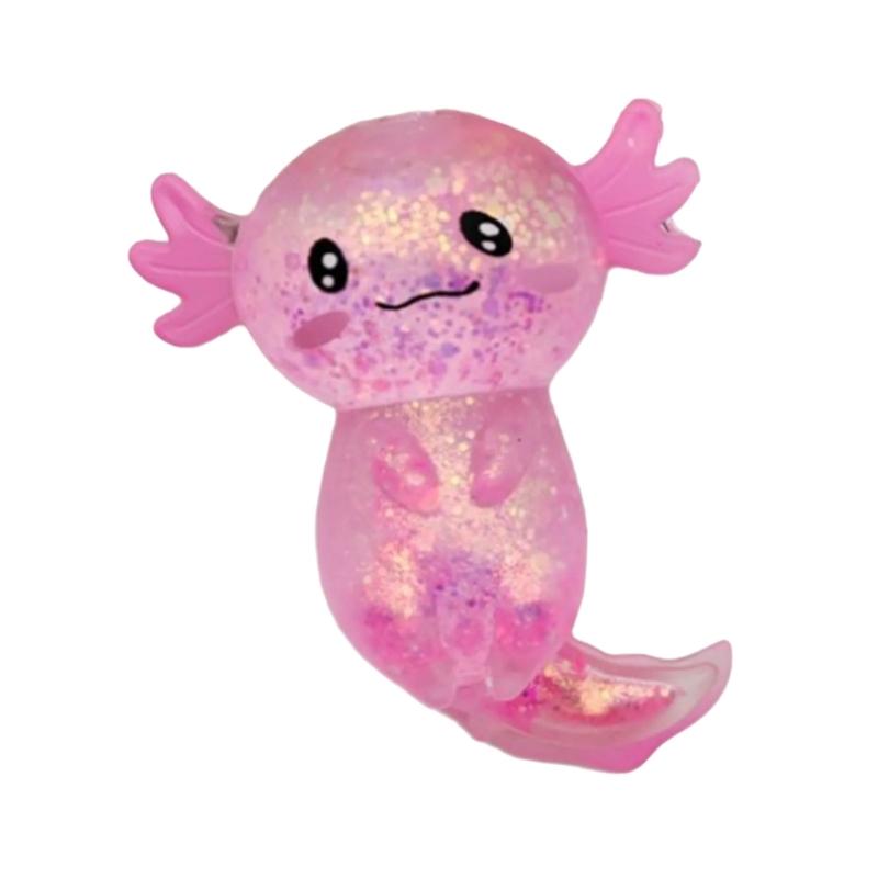 

Funny Axolotl Capybara Squeeze Toy Soft PVC Glitter Animal Stress Ball Sensory Toy For Entertainment And Decors Gift