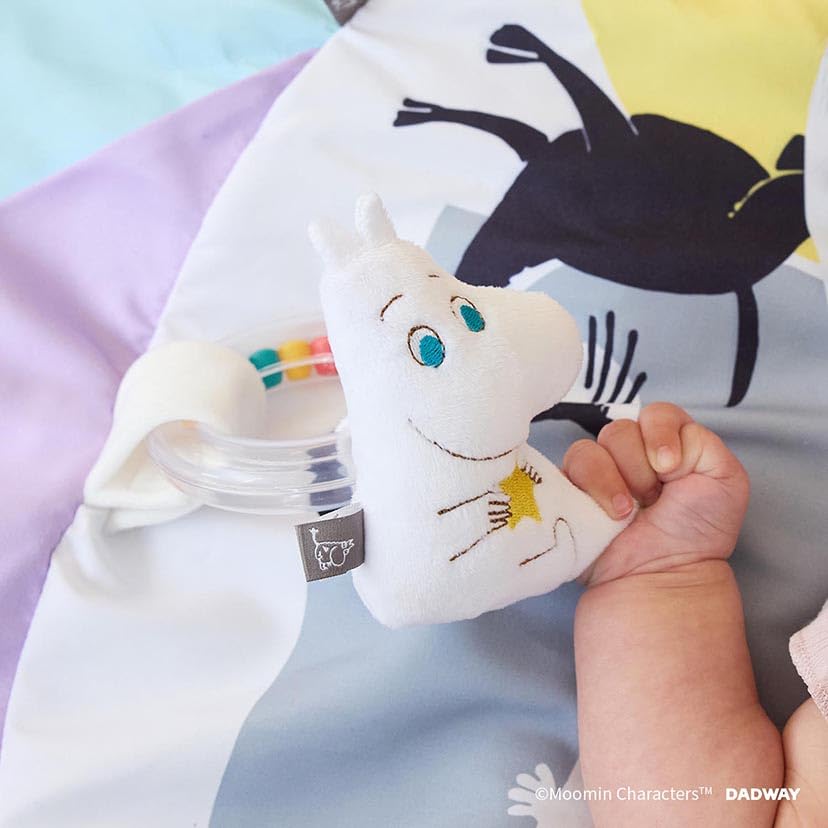 DADWAY MOOMIN BABY Moomin/Sweet Dreams Play Mat, Round, with Toy Attachment, Washable, NZMB008260000