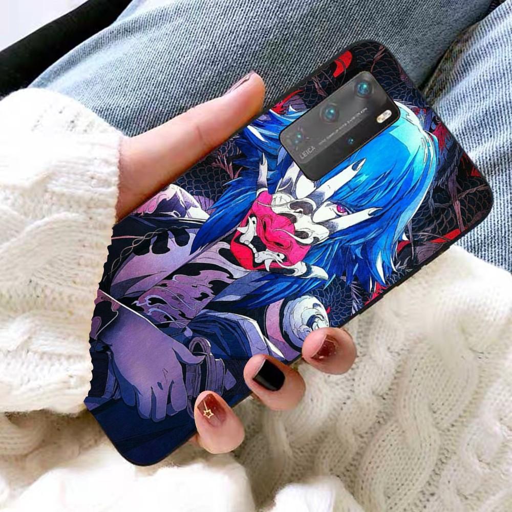 Japanese Wave Girl Dragon Phone Case For Huawei P 8 9 10 20 30 40 50 Pro Lite Psmart Honor 10 lite 70 Mate 20lite