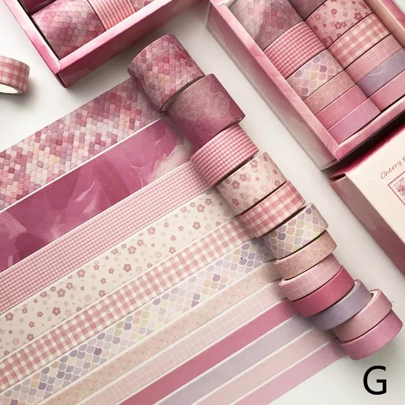 12 st Vintage Washi Tape Set Creative Japanese Kawaii Masking Tejp Papper Gör-det-själv Dekorationsmaterial