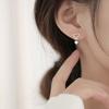 Fashionable Commuting Heart-shaped Earrings with Delicate and Fashionable Feminine Temperament, Simple Earrings, Mini Heart-shaped Earrings