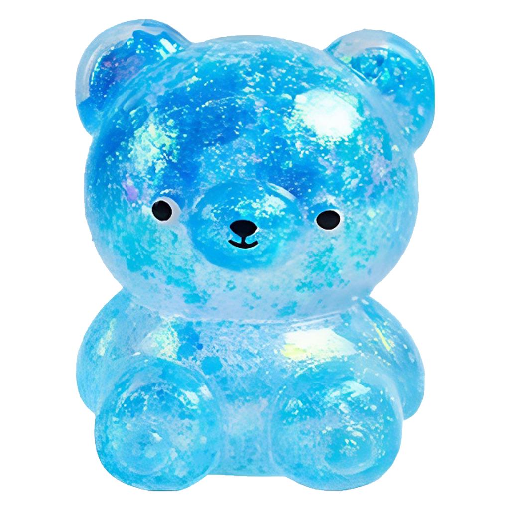 Glitter Bear Stress Ball Sugar Bear Novelty Squeeze Ball Soft Slow Rising Toy for Adults Party Favors Easter Basket Stuffers