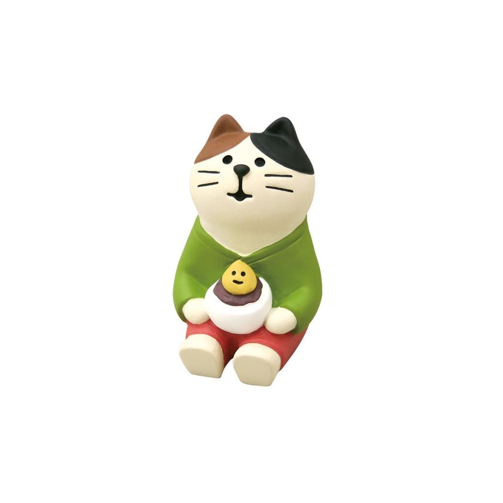 ZAKKA Cute Cartoon Tea Cat Ornament Resin Figurines Crafts Dollhouse Sushi Package Miniature Home Decor Desktop Accessories Gift