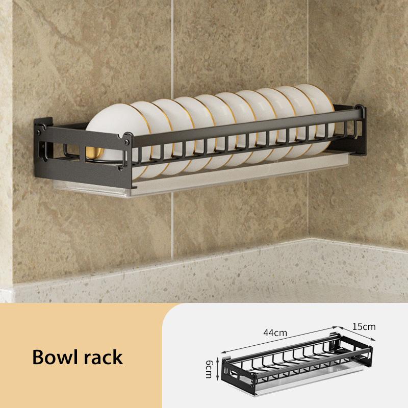 Dish Rack Wall Mounted Modern Kitchen Multifunctional Shelf Bowl Plate Drying Hanging Rack Chopsticks Fork Storage Shelves
