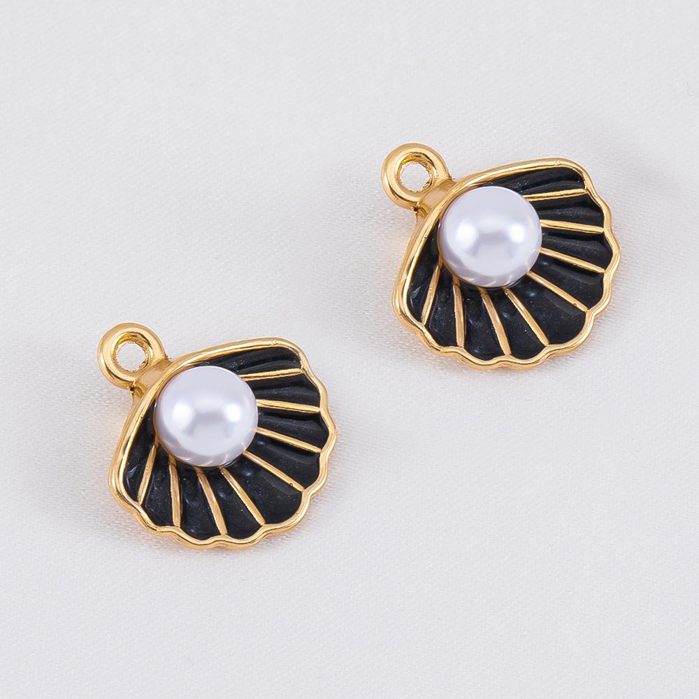 10pcs Trend White Enamel Ocean Coral Conch Fish Bones Fishtail Heart Charms Alloy Pendants DIY Necklace Keychain Jewelry Making