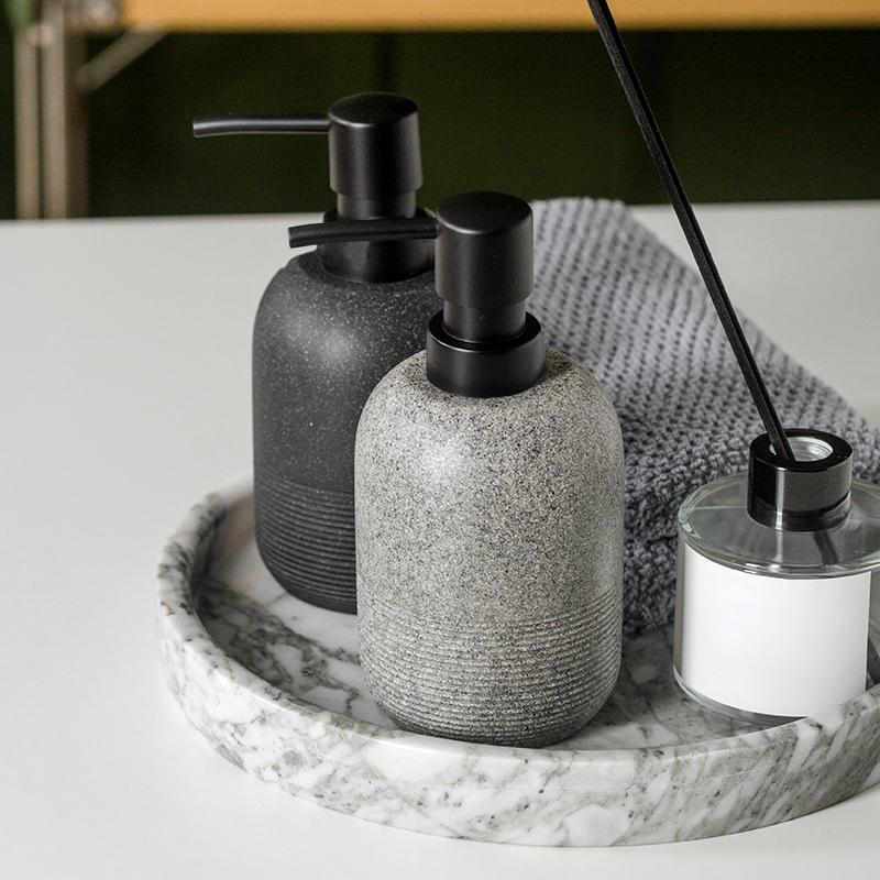 

1PC Lotion Dispensing Bathroom Hand Sanitizer Bottles Home Imitation Sandstone Simple Multiple Options Available бежевий