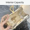 Fashion Shiny Sequin Sequin Handbag Nylon Lining Gold Sequin Party Handbag Lock Buckle Clutch Bag Party