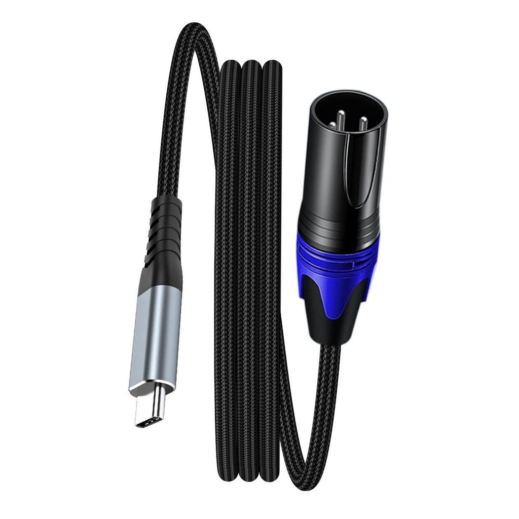 Heavy Duty Studio Recording Cable USB Type C to 3Pin Male Adapter Wire Gold Plated Contacts Enhances Signal Integrity