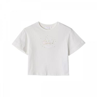 Chloe C20111 117 Crop Kids Short Sleeve Tee