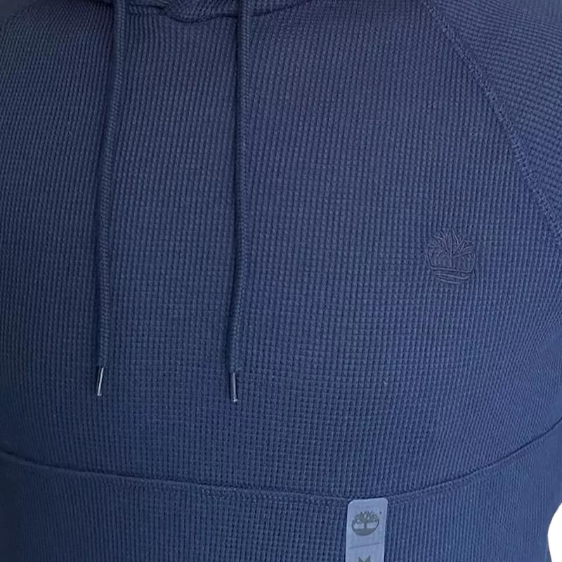 Timberland Waffle Pullover Hoodie Solid Color Long Sleeve Sweatshirt Men hoodies Navy-Blue TB0A2B8K-433