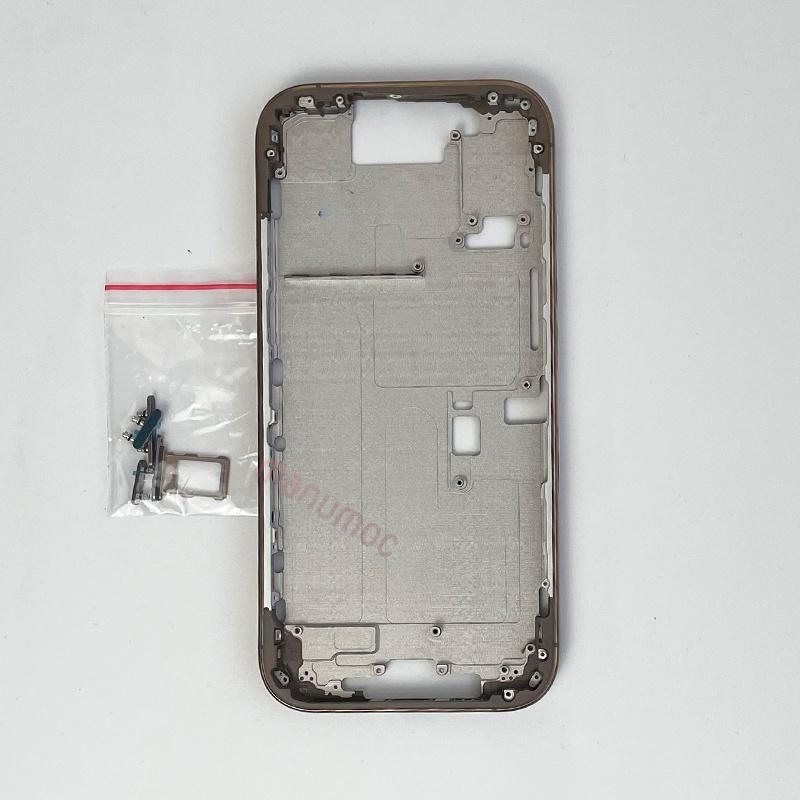 Pro iPhone 16 Pro Střední rám Rámeček Kryt Boční tlačítka Šasi Opravné náhradní díly