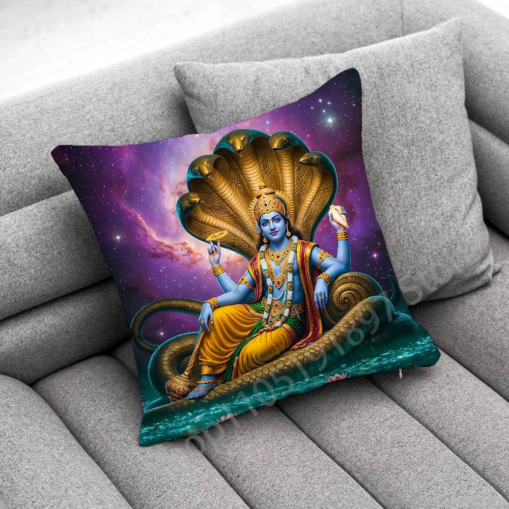 Indie Pán Šiva Brahma Višnu Povlak na polštář Pro 55x55cm 40x40cm 45x45cm 50x50cm 30x30cm Čtvercový kancelářský povlak na polštář