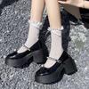 Fashion Luxury Women Shoes Mary Jane Shoes 2025 Fashion Round Toe High Heels for Women Party Leather Footwear Lolita Shoes Casual Shoe