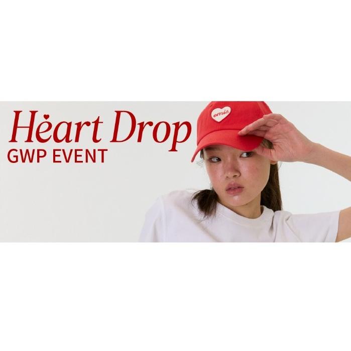 [EMIS] HEART RUBBER PATCH CAMP CAP - 4 Aesthetic Colors