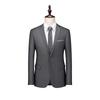 Men's Slim Fit Business Formal Suit Jacket - Wedding & Workwear (Black, Gray, Dark Blue)