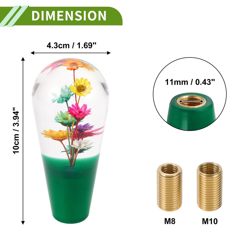 HOPESPANNER Flower Shift Knobs Universal Gear Shift Knobs Acrylic Stick Shift Lever Knob for