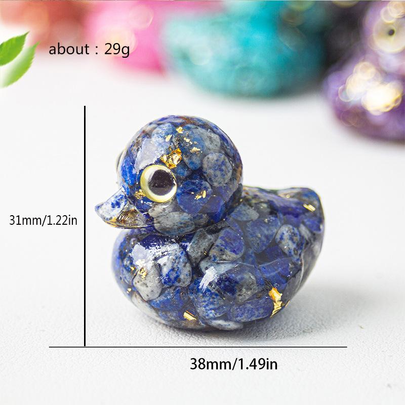 1 Piece Duck Statue for Home Decor, Indoor/Outdoor Use,Colored Decorations | Handmade Stone, Duck Decor
