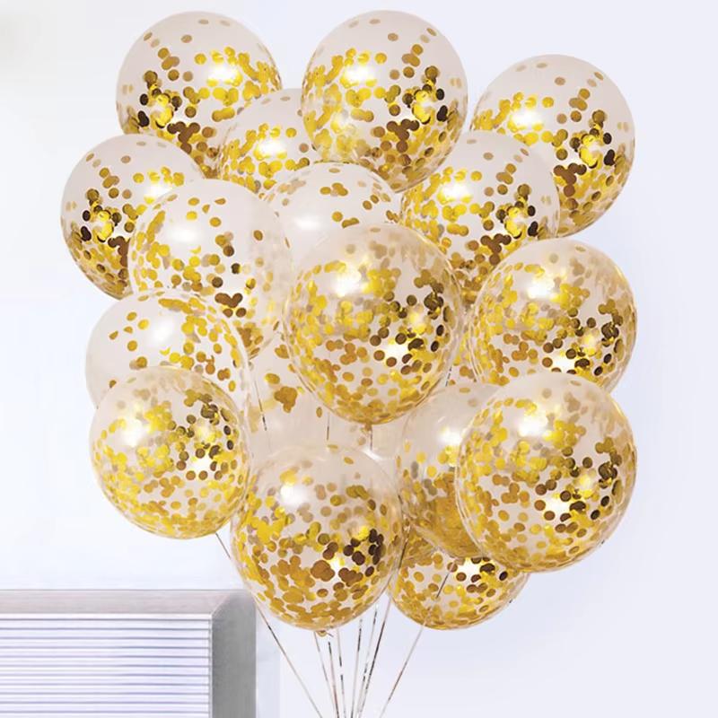 Gold Silver Confetti Balloons Glitter Sequin Globos Helium Balloon Birthday Party Halloween Christmas Party Wedding Decorations