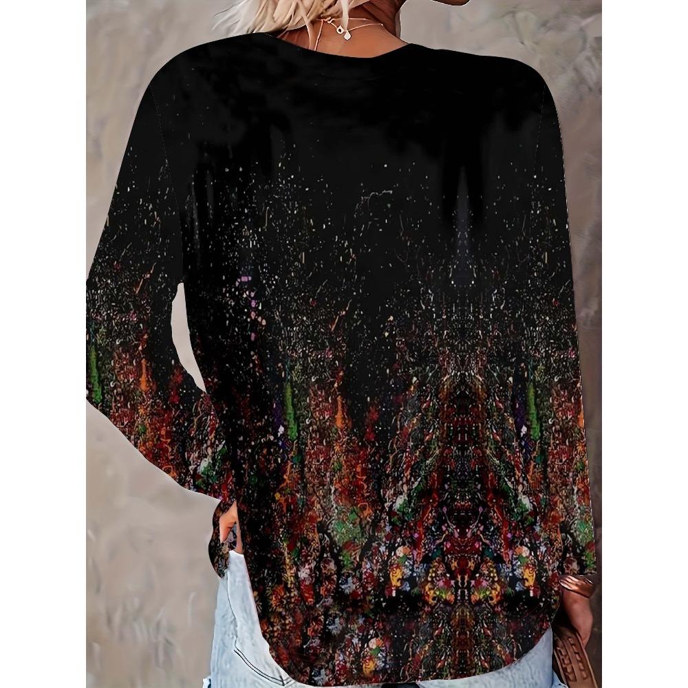 Spring and Autumn New Crew Neck Long Sleeve Loose Top Bottom T-Shirt - Suitable for Spring and Autumn Daily and Home Furnishing