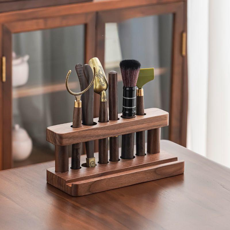 Walnut Tea Ceremony Six Gentlemen Set Kung Fu Tea Set Supplies Household Tea Table Accessories Tea Making Tools