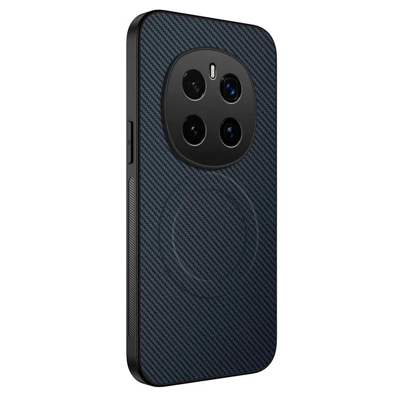 

Магнитный силиконовый чехол для Honor Magic 7 Pro 7 Lite Беспроводная зарядка Карбоновое волокно ПУ кожа Противоударный Мягкий чехол Чехлы для телефонов For Honor Magic7 синий