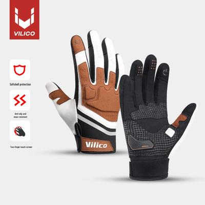 Vilico Windproof Cycling, Hiking & Sports Gloves: Autumn/Winter Style, Anti-Collision, Touchscreen Compatible, Wear-Resistant Microfiber.
