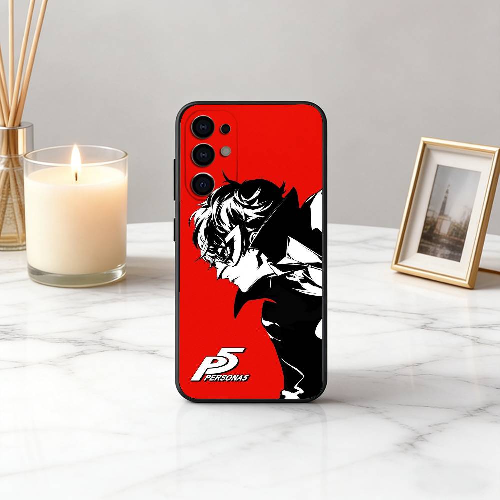 P-Persona 5 COOL Anime Phone Case For Samsung S25,S24,S21,S22,S23,S30,Ultra,S20,Plus,Fe,Soft Silicone Black Cover