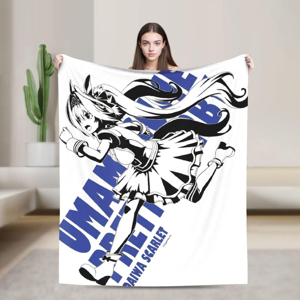 Umamusume Pretty Derby Anime Blanket Cover Velvet Lightweight Thin Throw Blankets for Bedding Couch Bedroom Quilt