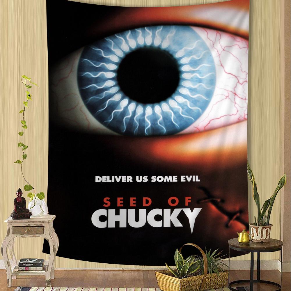 Chucky Horror Movie Anime Tapestry Hanging Tarot Hippie Wall Rugs Dorm Home Decor