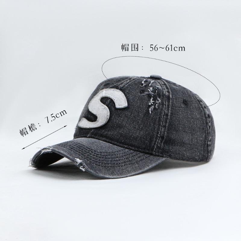 High Quality Denim Baseball Cap Children Hole Fashion Tide Versatile Casual Cap Men