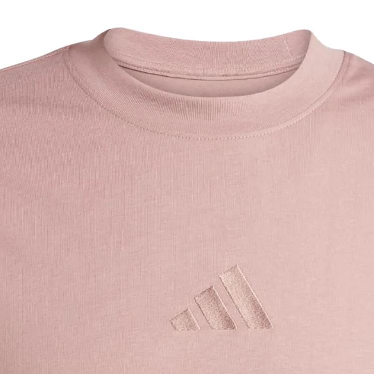 Adidas Szn Breathable Sweat-Absorbing Comfortable Soft Short Sleeve T-Shirt Unisex Tops Gray Pink JI6397
