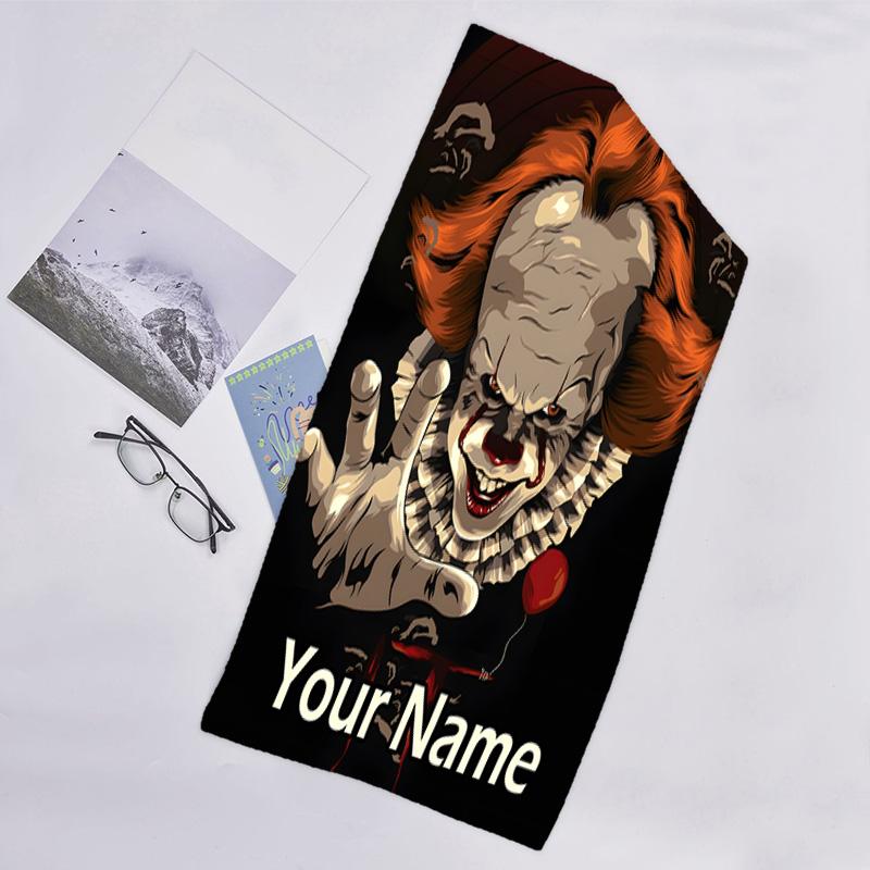 1pc Pennywise1 Beach Towel with Custom Name, Beach/Swimming/Bath/Picnic/Camping Towel, Suitable for Seaside Beaches