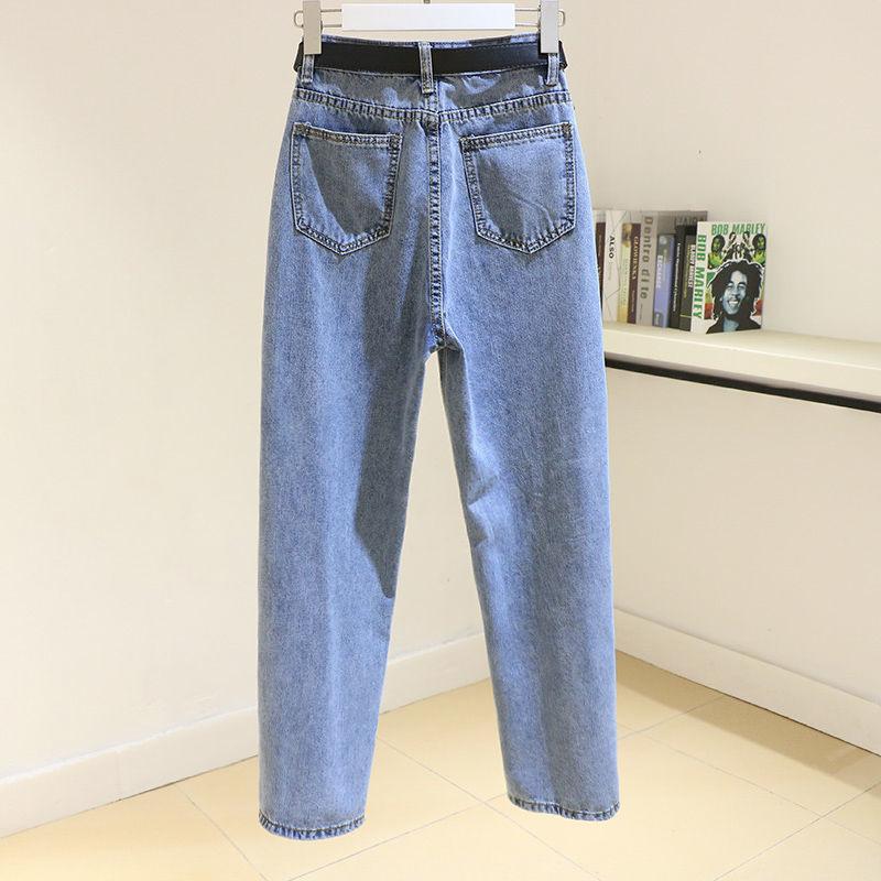 

Women s Slim Autumn and Winter New High-waisted Straight Carrot Small Harem Pants S