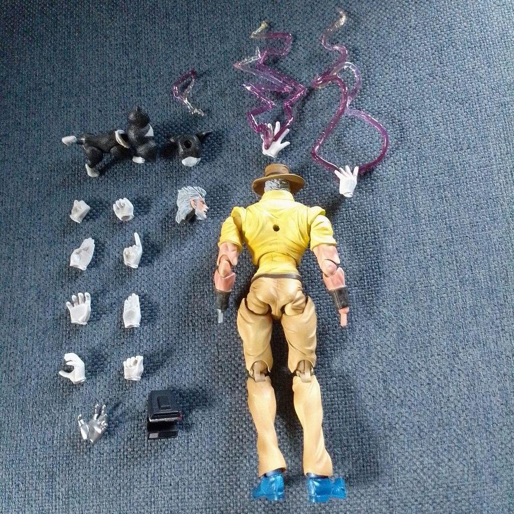 [USED] Super Articulated Jiyo-Jiyo's Bizarre Adventure Part 3 Joseph Joestar & Iggy Figures