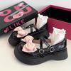 JK Small Leather Shoes Women's Spring and Autumn Platform Muffin Bow 2025 New Round Head Japanese Mary Jane Shoes