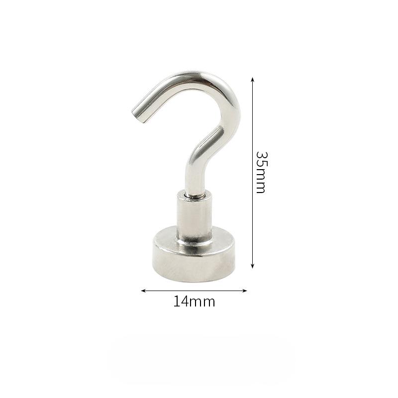 

Сильный магнит Магнитный крючок Супермагнитный фиксатор Высокопрочный сильный магнитный безударный магнит на холодильник Магнитный крючок 2 packs 1.4cm