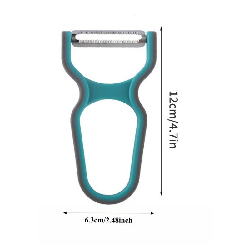 Stainless Steel Peeler - Swivel Blade Vegetable & Fruit Peeler for Kitchen, Ergonomic Non-Slip Handle (Potato, Apple, Carrot)