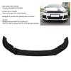 K SEEK DESIGN 3Sections Front Bumper Splitter Lip Replacement for MK6 R R20 20092013(Gloss Black )