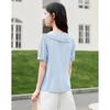 Women's Summer Lace Peter Pan Collar Short-Sleeve Blouse