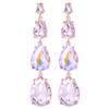 Luxury Teardrop Long Earrings Full Rhinestone Exaggerated Dangle Earrings Fashionable Elegant Versatile Jewelry For Women