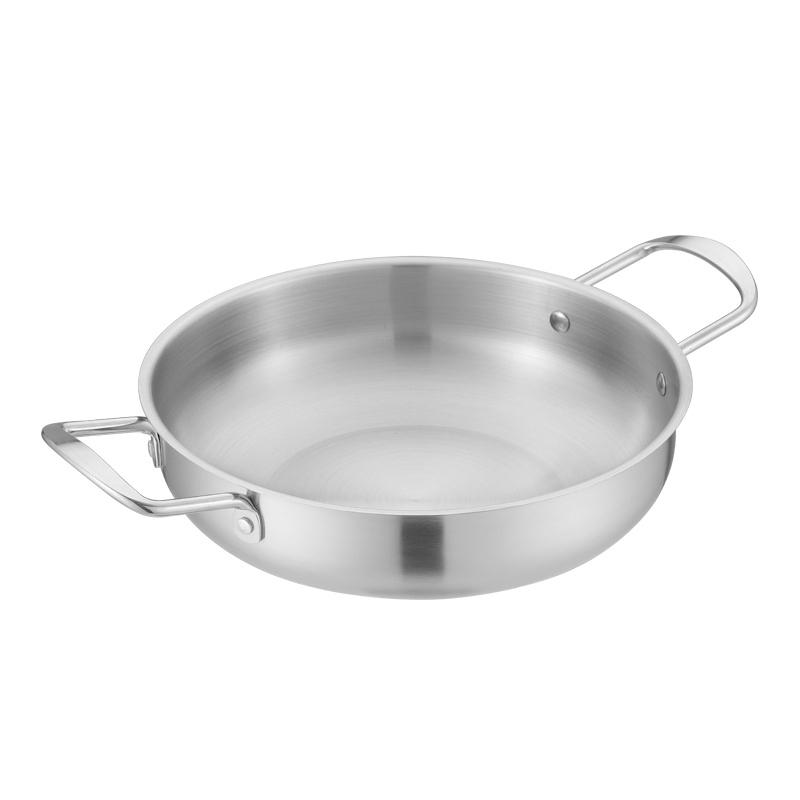 Stal nierdzewna Suchy Garnek Makaron Instant Lamian Makaron Garnek Owoce Morza Złoty Garnek na Makaron Mały Garnek do Zupy Makaron Instant Garnek z Dwoma Uchwytami