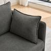 Modern, Minimalist One-Person Sofa & Lounge Chair for Small Spaces – Includes Storage Ottoman (Fabric Lounge Sofa for the Living Room)