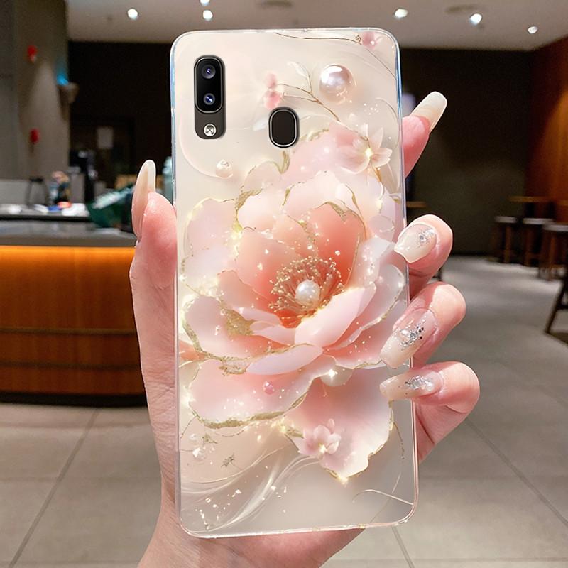 For Samsung Galaxy A40 A20e Casing Clear Fashion Butterfly Flower Protective Silicone Soft Case For Samsung A40 A20e Cover Shell