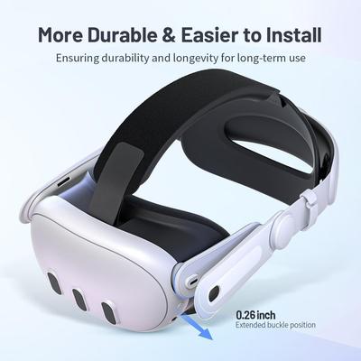 Replaceable Elite Strap for Meta Quest 3S VR Headset Improve Comfort Adjustable Head Strap for Meta Quest 3 Accessories Helmet