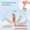 Mini Folding Fan, USB Charging Portable Neck Hanging Fan, Small Fan with Phone Holder, Suitable for Outdoor and Office Use