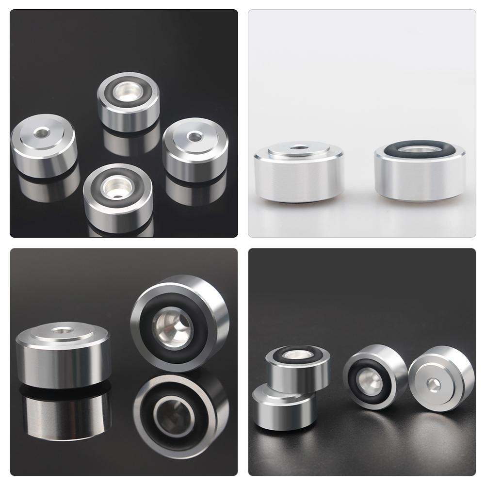 4 Stück Lautsprecher-Stoßdämpferfüße Plattenspieler-Ständer Isolierpad Audio-Aluminiumlegierung Vibrationsdämpfer