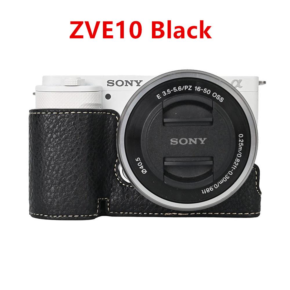 Camera Half Case for Sony A6700 A6400 A6300 A6100 A6000 ZVE10 ZVE10II ZVE10M2 A7R5 A7CII A7C2 Bottom Opening Cover PU Leather