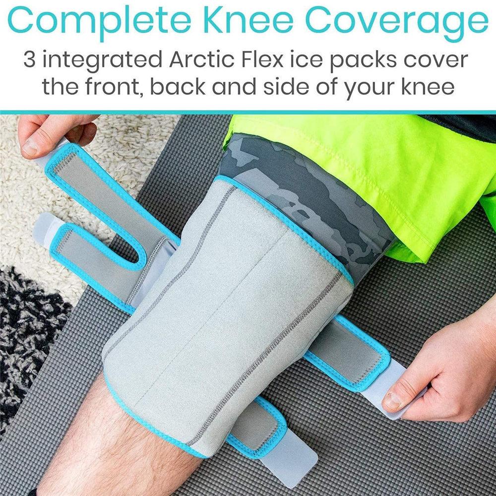 1Pcs Reusable Knee Gel Ice Pack Hot Cold Compression Therapy Knee Ice Pack Wrap for Injuries Pain Relief Knee Surgery Sprain Swelling