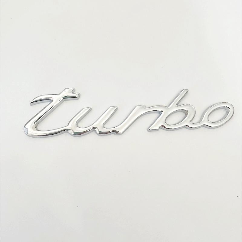 3D Metal TURBO Car Rear Boot Trunk Side Fender Car Emblem Badge Sticker Decals
