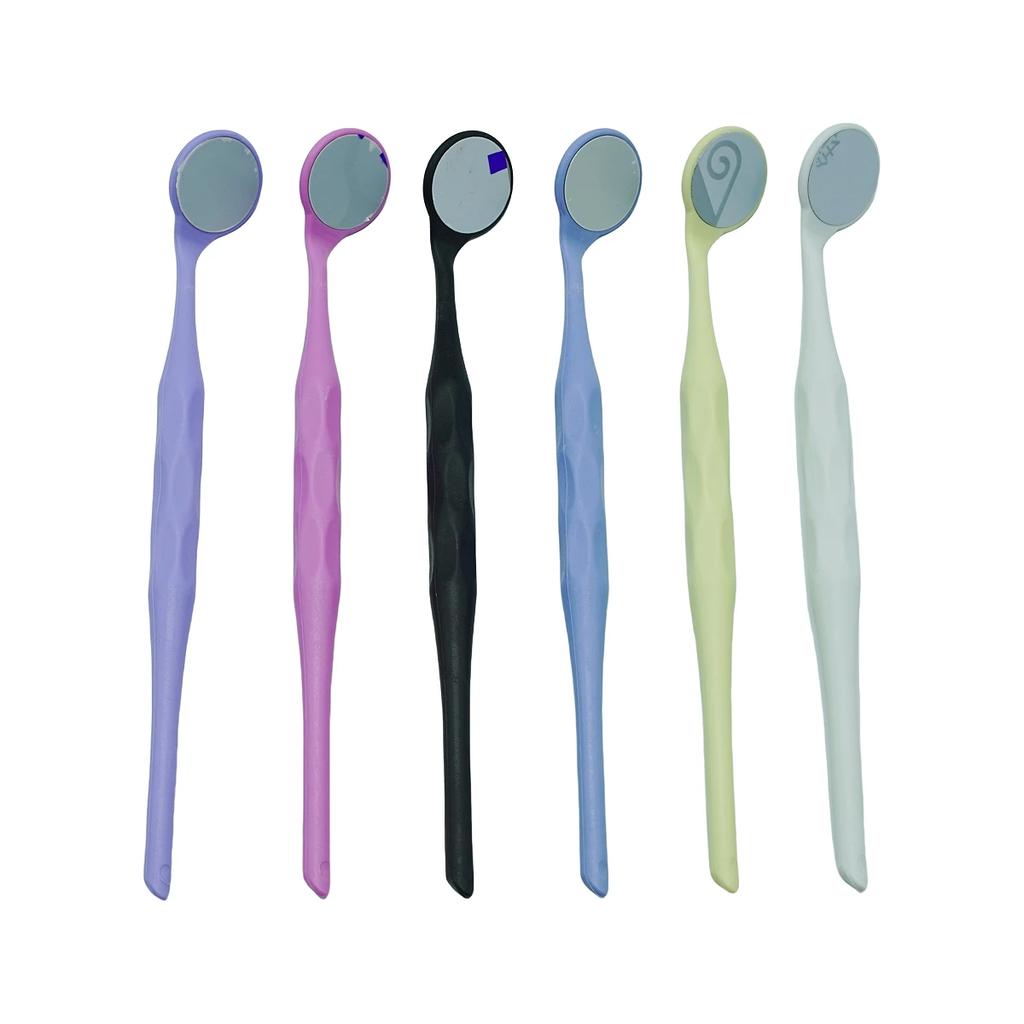10 Pezzi Specchio da Bocca Dentale a Doppia Faccia Antiappannamento Senza Riflessi Specchio per Esame Orale Multicolore Per Clinica Dentistica